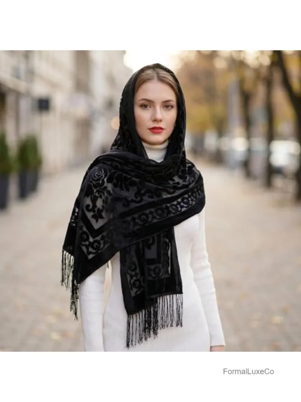 Elegant Velvet Shawl and Wrap for Evening Dresses Wedding Sheer Scarf